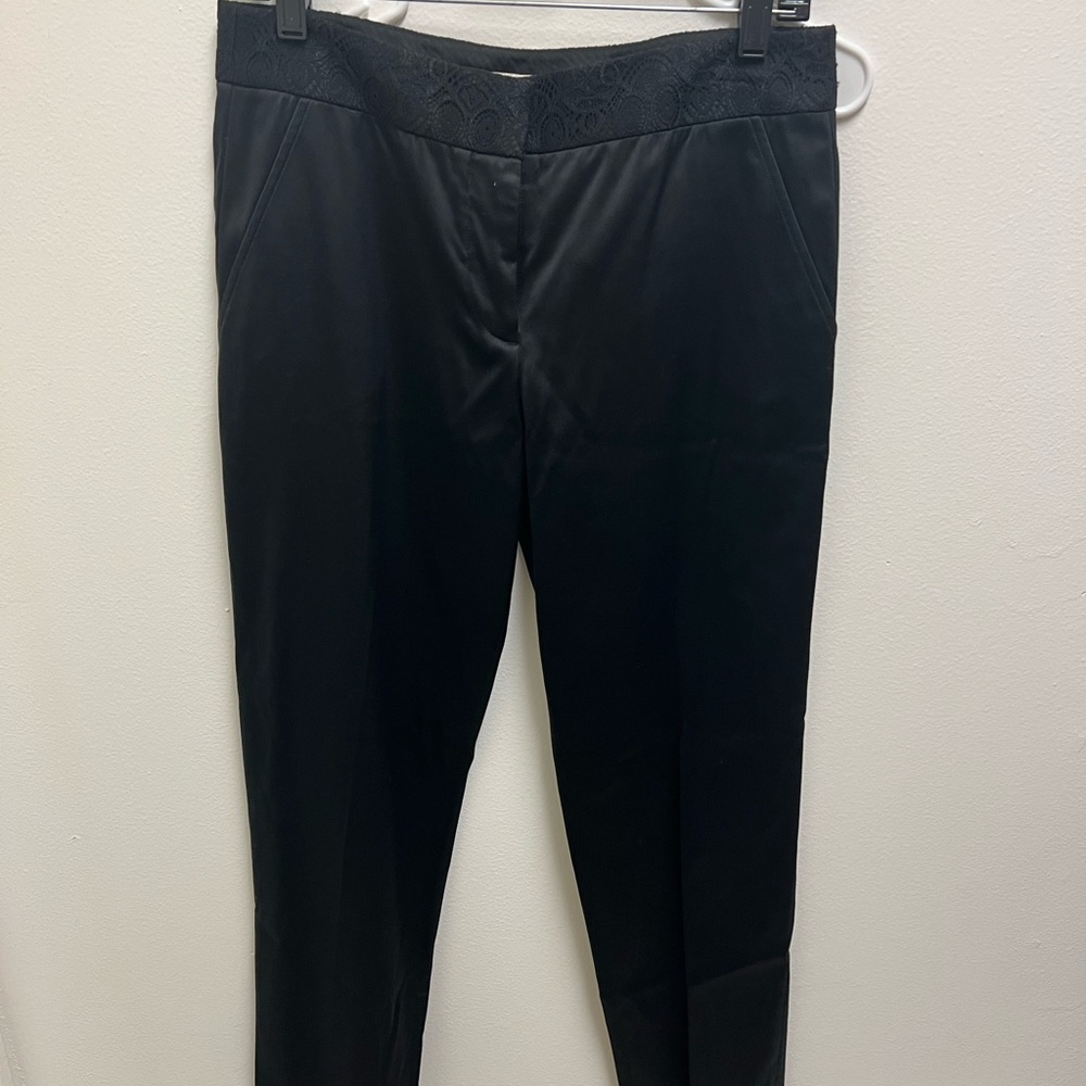 Tory Burch Black silk Stretch with lace waistband